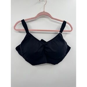 NWT Davy Piper Nellie Simple Wireless Bra Women's XL Black Adjustable Strap Sexy